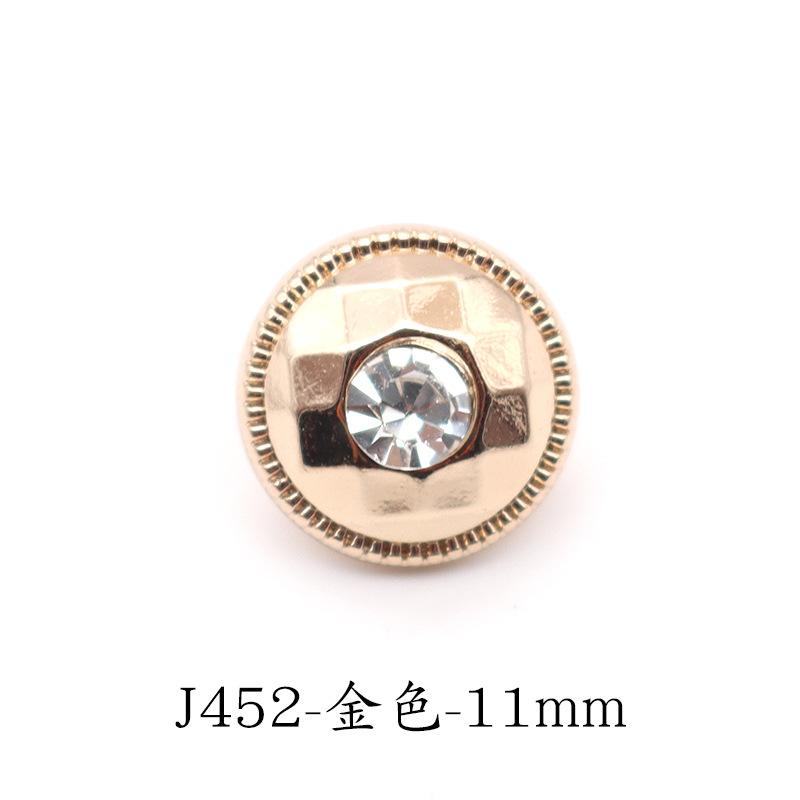 Hochwertige Metallknöpfe, Hochwertige Hemdknöpfe, Kragenknöpfe, Wollstrickjacke, Goldene Glas-Diamantknöpfe