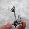 Vintage Stainless Steel Men's Viking Battle Axe Necklace Punk Style Pendant