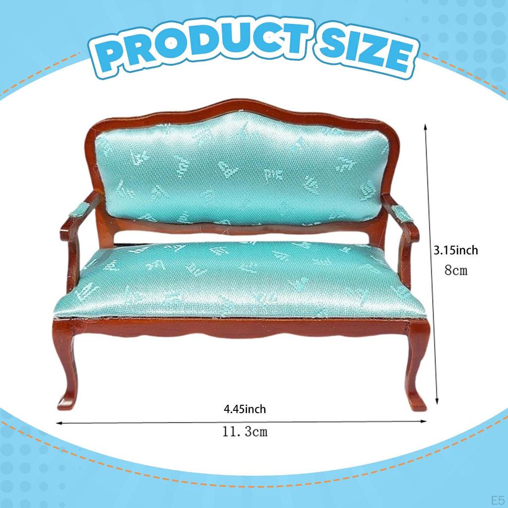 1/12 Dollhouse Furniture Chair Doll House Accessory Ornament Armchair Decorative
