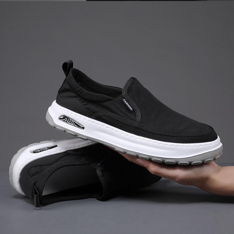 

Cloth Shoes Men s 2025 Summer New Style Men s Breathable Ice Silk Soft Sole Casual One Foot Lazy Shoes Le Fu Shoes 44
