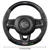 Car Steering Wheel Cover For Jeep Wrangler Patriot Commander Gladiator Renegade Grand Cherokee Compass Wagoneer Keychain