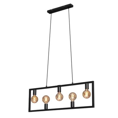 Black Ceiling Pendant Lamp 5xe27 Retro Modern for Dining Room Above the Table