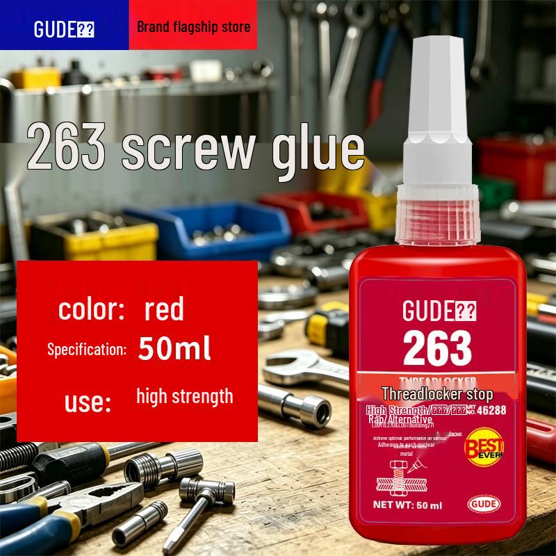 Anaerobic Threadlocker Adhesive 50ml - Screw Anti-Loosening for Fastening (Models 242, 243, 263, 271, 272, 277)