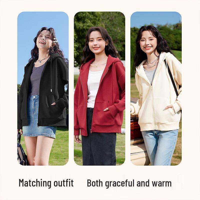 Baleno Women's Lamb Fleece Zip-Up Hoodie