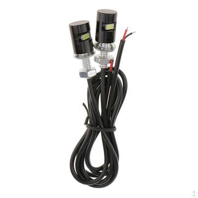 2x Waterproof 12 SMD Motorcycle Car License Plate Lamp Bulb
