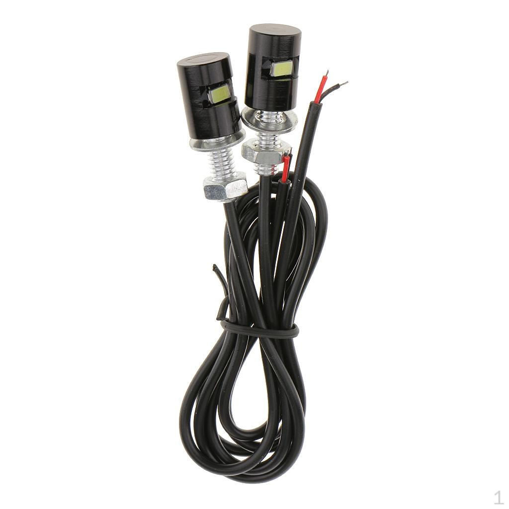 

2x Waterproof 12 SMD Motorcycle Car License Plate Lamp Bulb