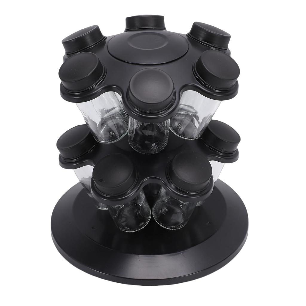 Revolving Countertop Seasoning Bottle Rack Kitchen Rotating Seasoning Jar Rack Condiment Holder Shelf