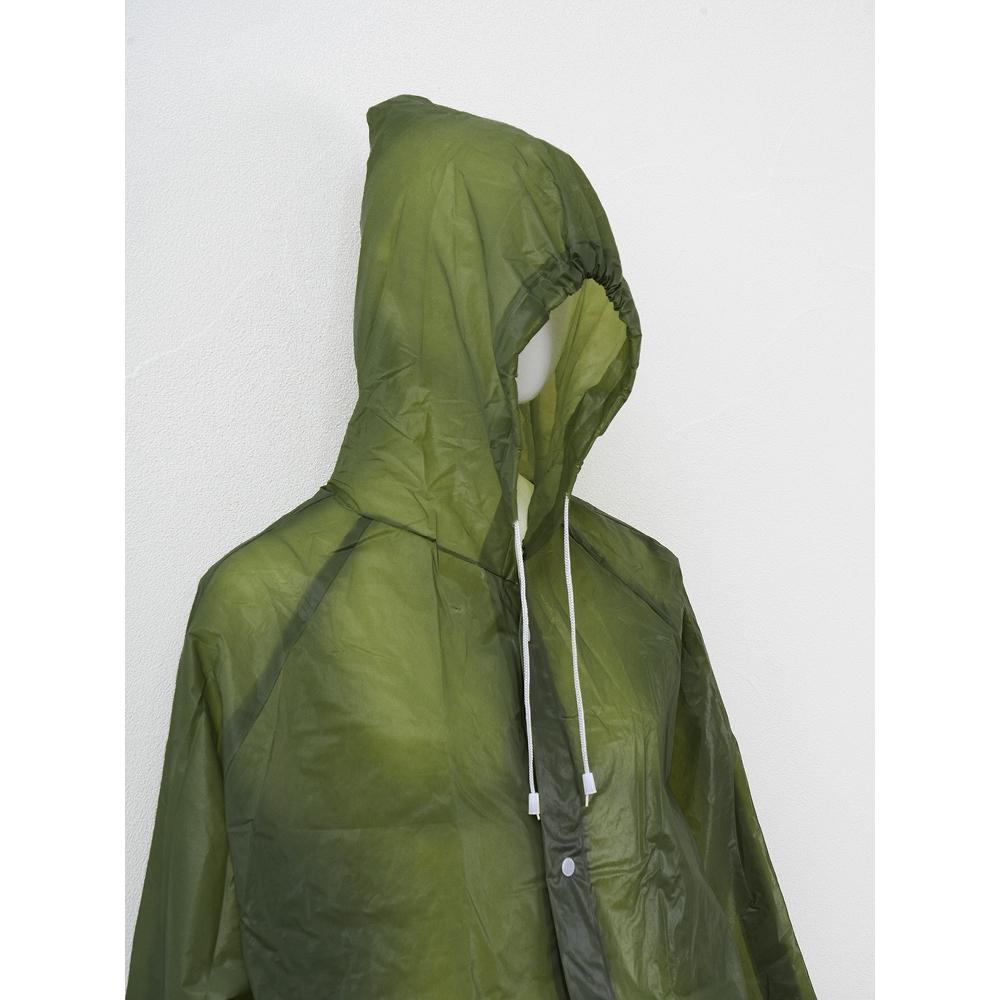Daiso Long Size Adult Raincoat Khaki Model