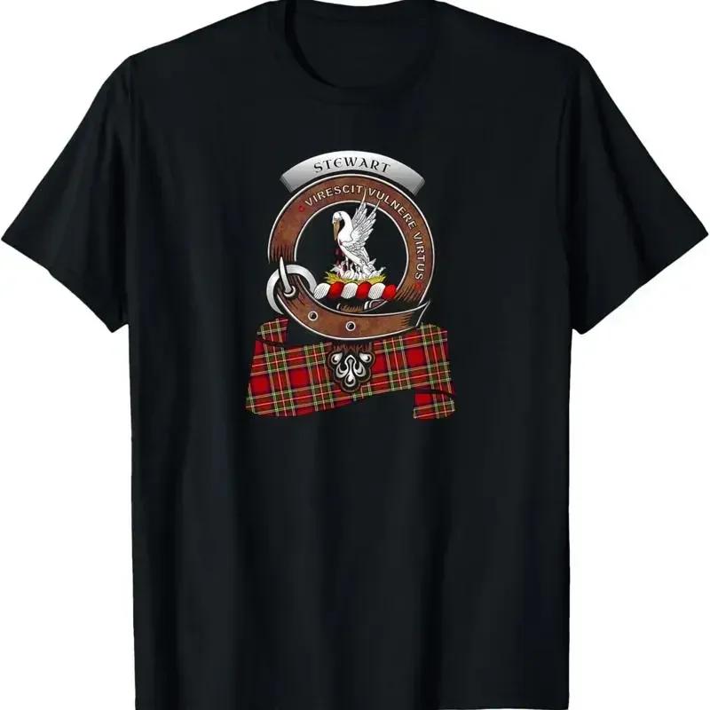 Stewart Scottish Clan Badge Tartan T Shirt