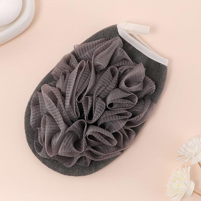 

Exfoliating Double-Sided Gloves Body Cleaning Bath Flower Bathroom Shower Ball Body Scrubber Bath Sponge Towel Bathroom Tool серый