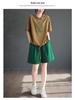 Women's Plus Size Cotton Retro Cargo Shorts - Multi-Color, Wide-Leg, Elastic Waist, Loose Fit, Versatile Five-Point Pants