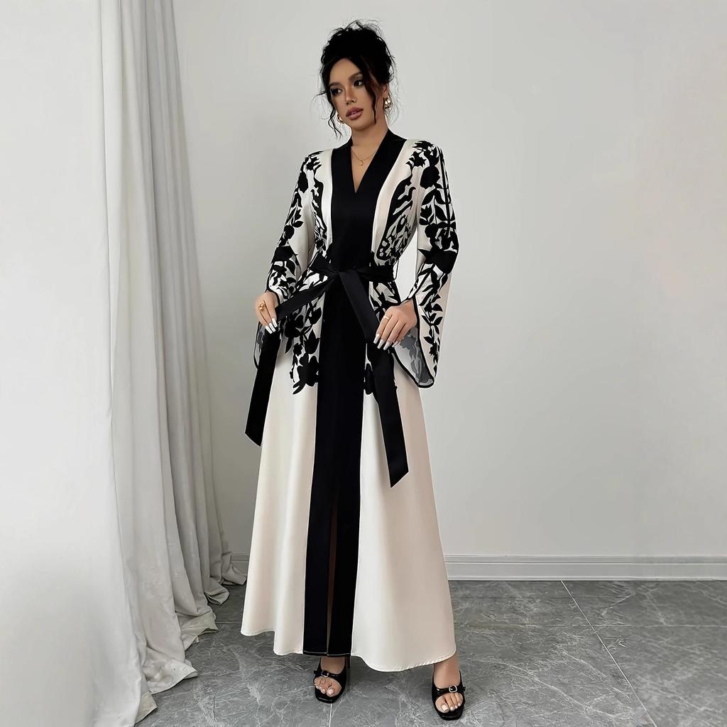 European and American Plus Size Elegant Sexy Long Sleeve Autumn/Winter Dress