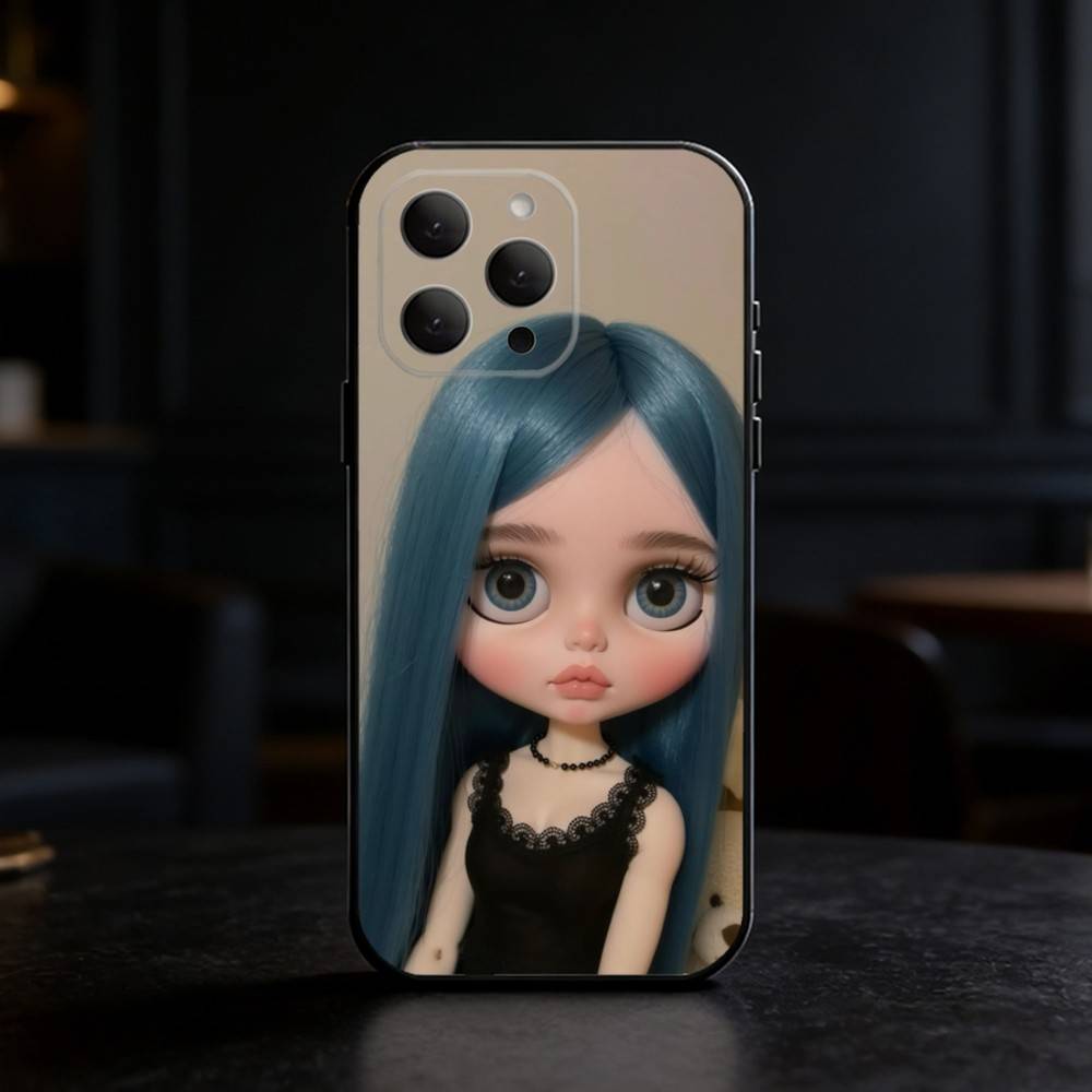 Fashion doll B-blythe Phone Case Silicone black Soft For IPhone 17,16,15,14,13,12,11,SE,Plus Pro Max