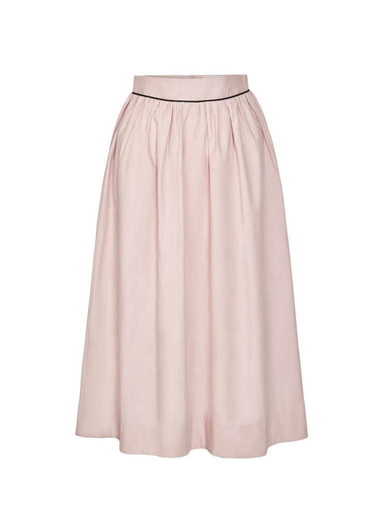 INNERMUSEUM Shirred Curved Skirt (Pink)