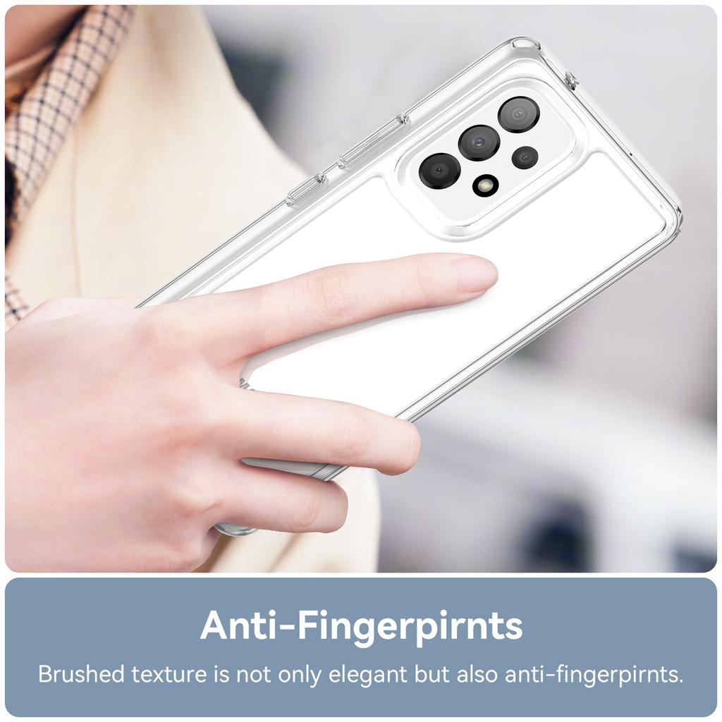 For Samsung Galaxy A53 5G Case TPU+Acrylic Transparent Phone Cover (Big Rear Lens Hole)