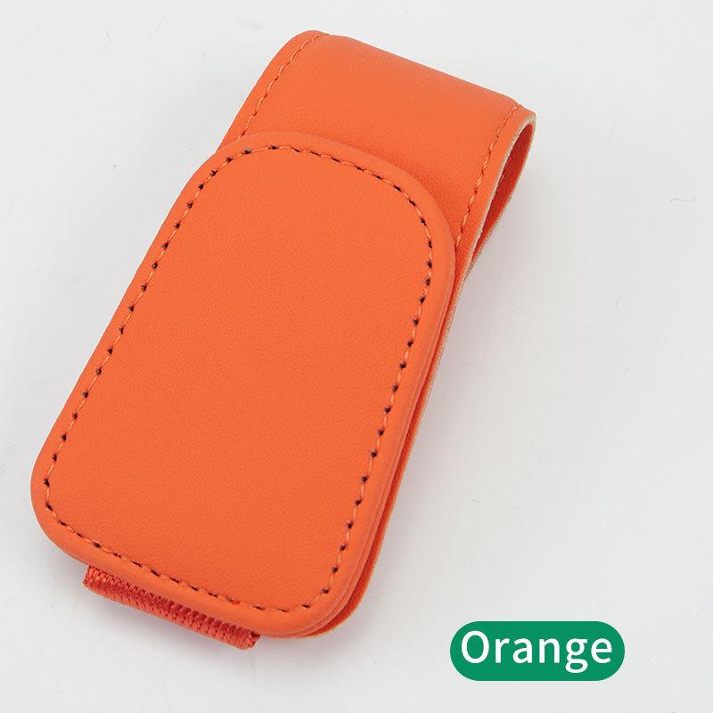 Leather Car Sun Visor Sunglasses & Card Holder with Coin Clip