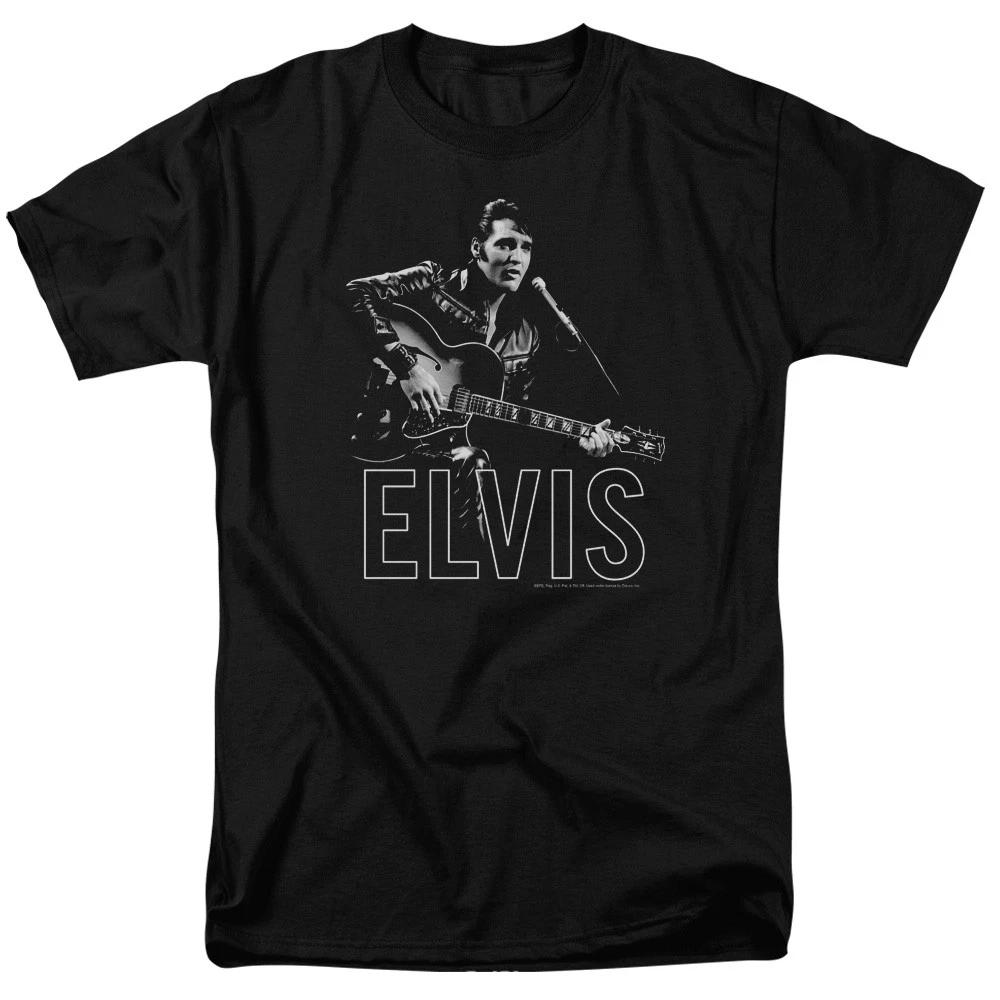 Elvis Presley - Guitar In Hand - Unisex Short Sleeve Children s T-shirt - Black 140