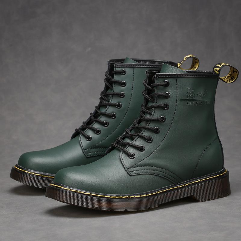 Martin boots retro pracovní boty 8-dílné motorkářské boty pánská obuv vysoké hnědá kůže neformální 1460