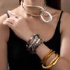 Simple Punk Multi-Layer Winding Line Bracelet, Female Style Personalized Heavy Industry Bracelet, Exaggerated Random Styling Bracelet
