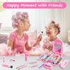 Kids Real Washable Makeup Kits for Girls with Mirrors, Fashionable Handbag Storage Design,Princess Toys Cosmetic Set, Gifts