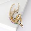 Fashion Enamel Dripping Elk Brooch Simple Animal Pin Women'S Dress Suit Accessories Corsage