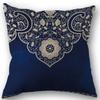 Rich Floral Pillow Covers Navy Blue White Chinoiserie Durable Bohemian Decor For Living Room, Bedroom Cushion Cases