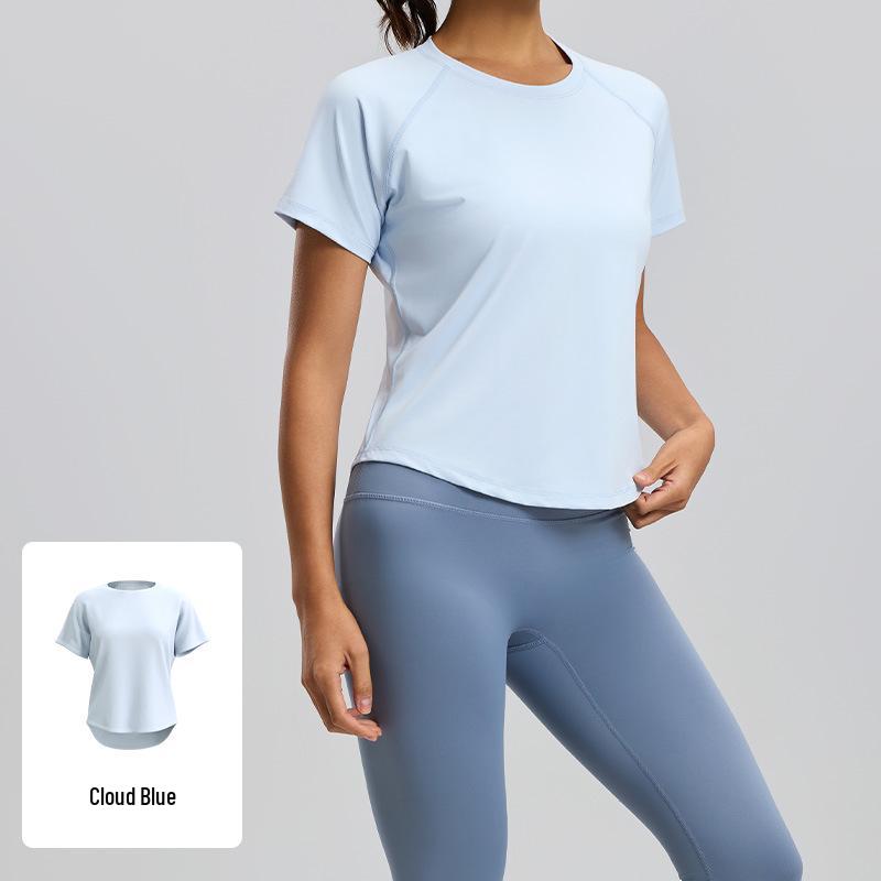 Juyi Tang Women s Breathable Mesh Yoga T-Shirt