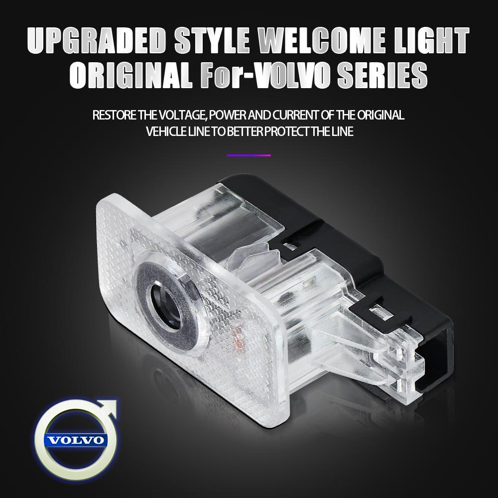 2PCS Car LED Door Welcome Light Logo Projector Light Accessories for VOLVO S60L V40 V40CC XC60 XC90 V60 2014-2019 S80L 2012-2016