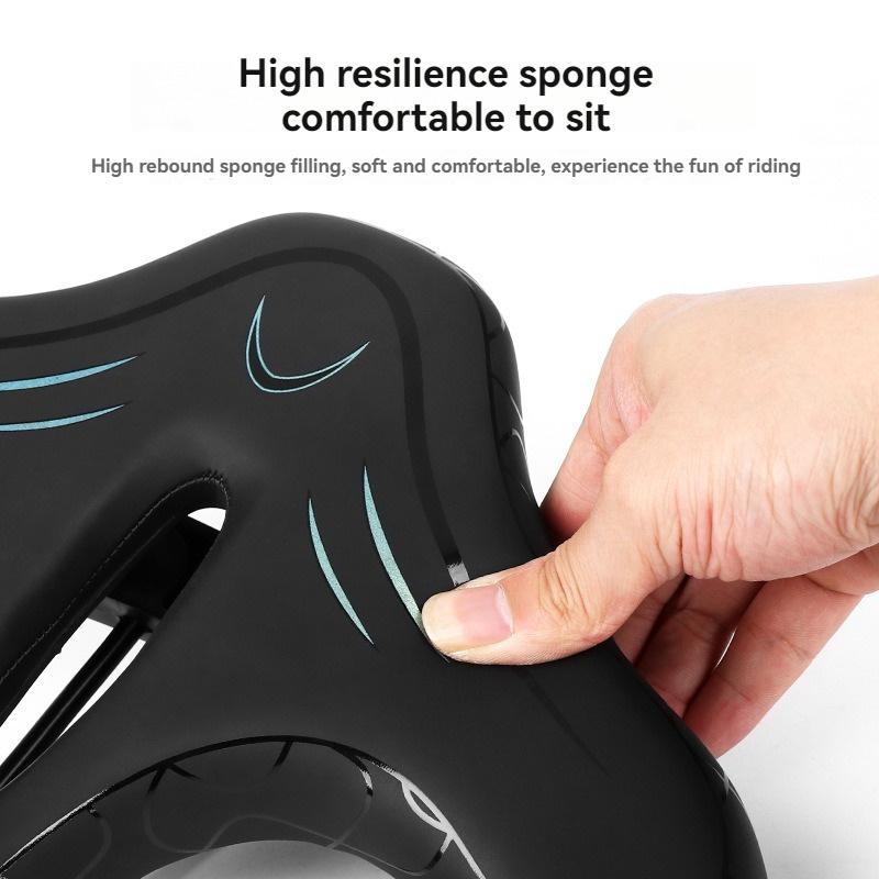 Adjustable Wide Bike Seat Comfortable Memory Foam Bicycle Saddle Shock Absorbing For Mountain Road City Stationary Exercise Bike