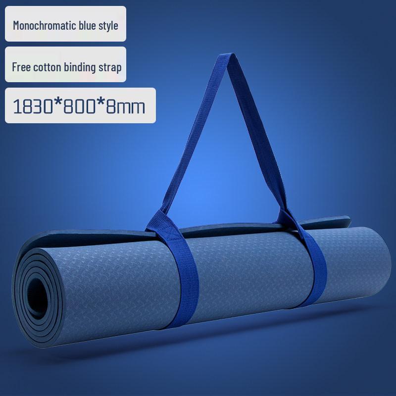 Thick Non-Slip Yoga Mat - Odorless TPE for Home Fitness