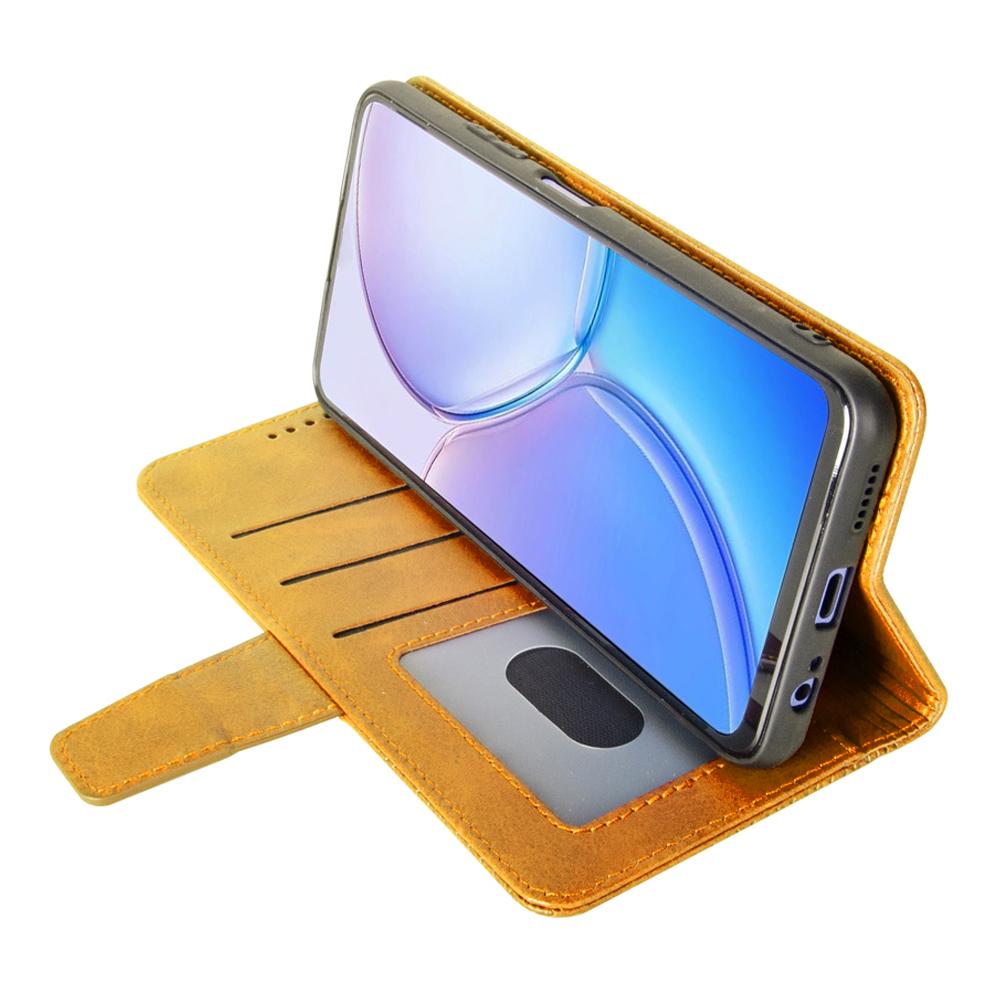 IDEWEI For Xiaomi 15 Case Leather Wallet Phone Cover Stand Calf Texture