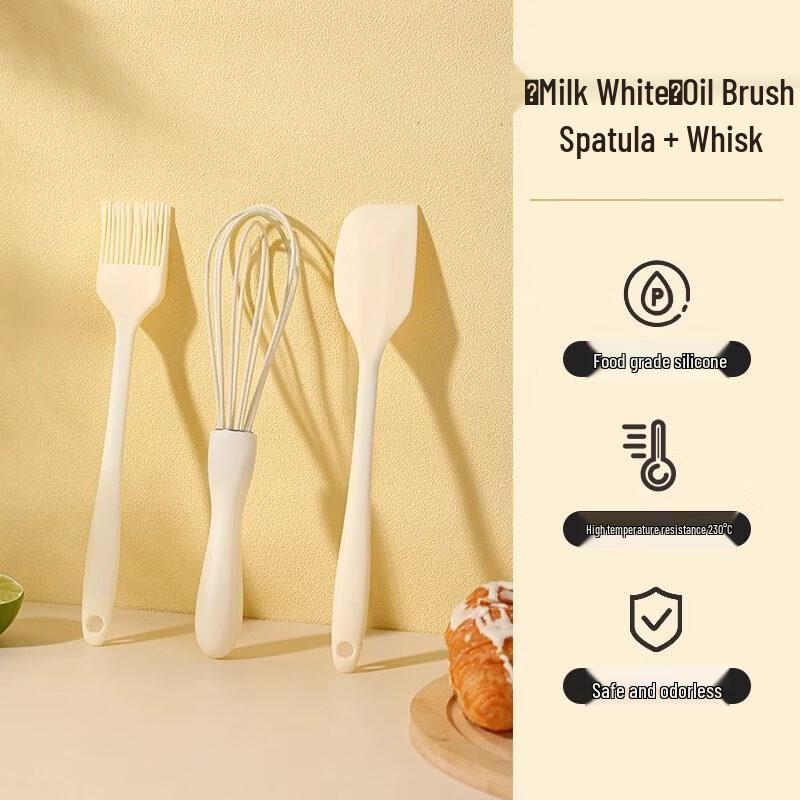 ZISIZ 3-Piece Silicone Baking Utensil Set