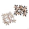 10 Pieces 5 Petals Rhinestone Daisy Flower Button Crystal Flatback for Jewelry Diy –Handcrafts