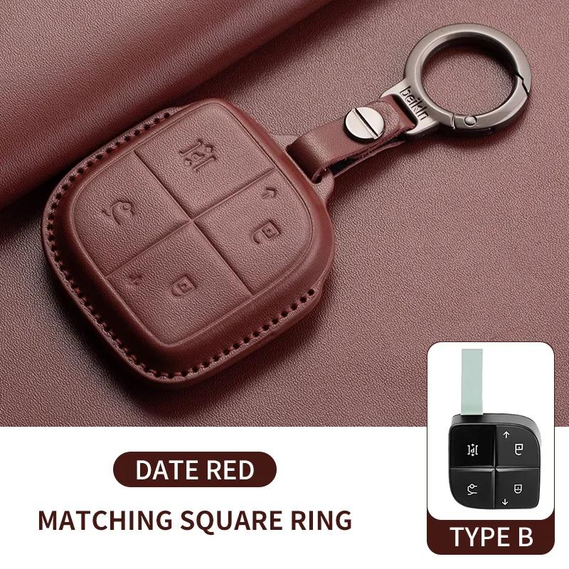 

Car Key Case Cover For Lynk & Co 08 08Emp Lynkco 08 Leather Auto Key Fob Holder Keychain Accessories