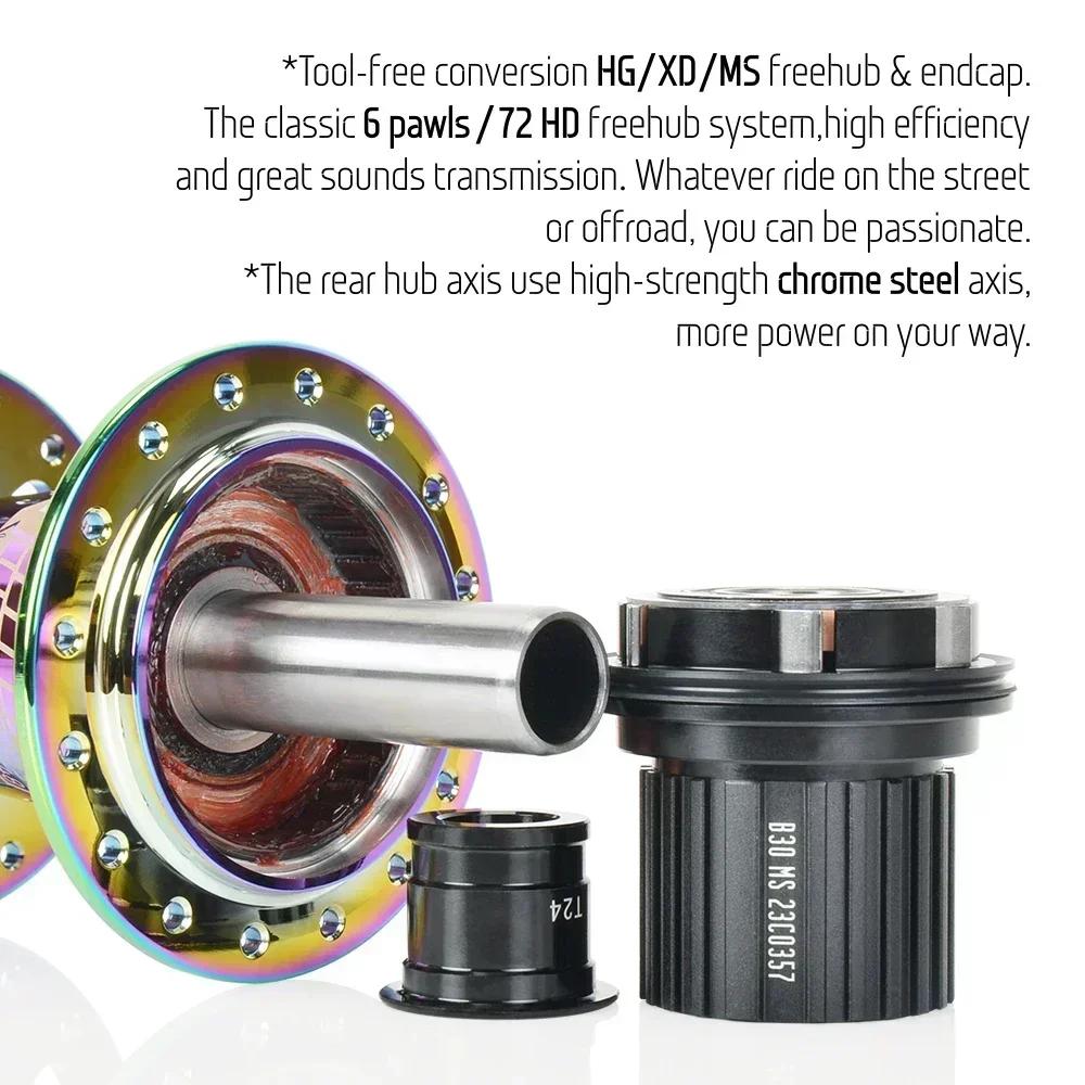 Koozer Xm490 Prok7 Cube Micro Spline Mtb Hubs Rear Noisy 28 32 36 Holes 10X135 Qr 12X142 Thru Axle Microspline For 12V 12 Speed