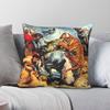 Lion And Tiger Hunting By Rubens Square Pillowcase Polyester Linen Velvet Creative Decorative Throw Pillow Case Home Cover