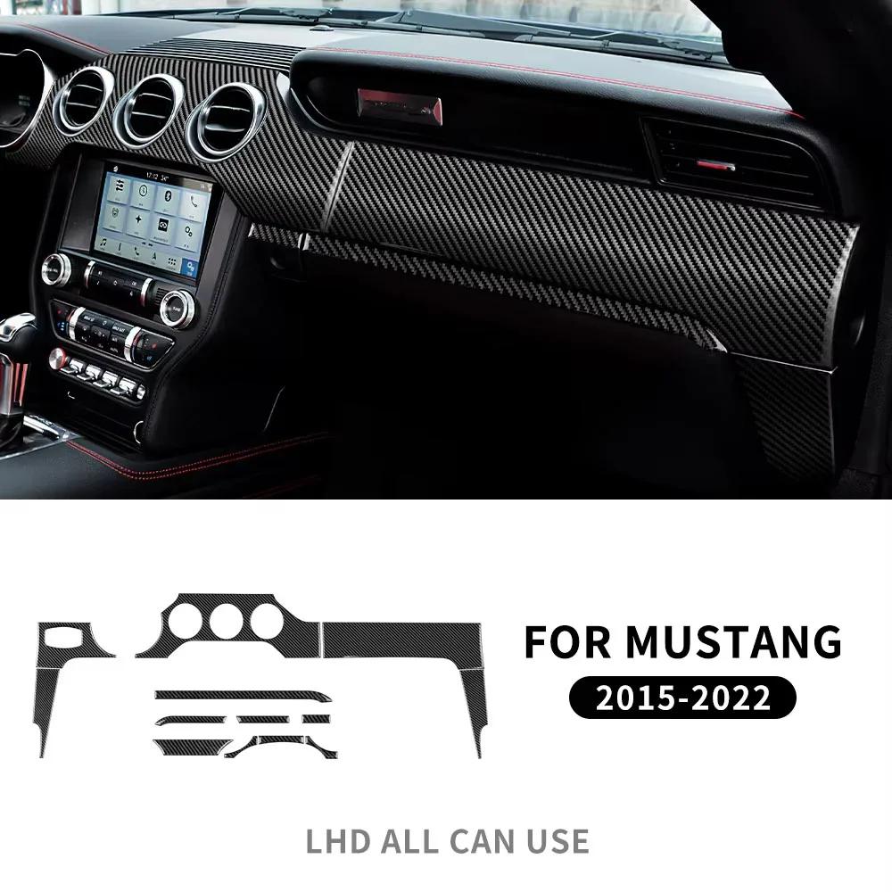 Real Carbon Fiber Dashboard Trim Panel for Ford Mustang 2015-2023 Interior