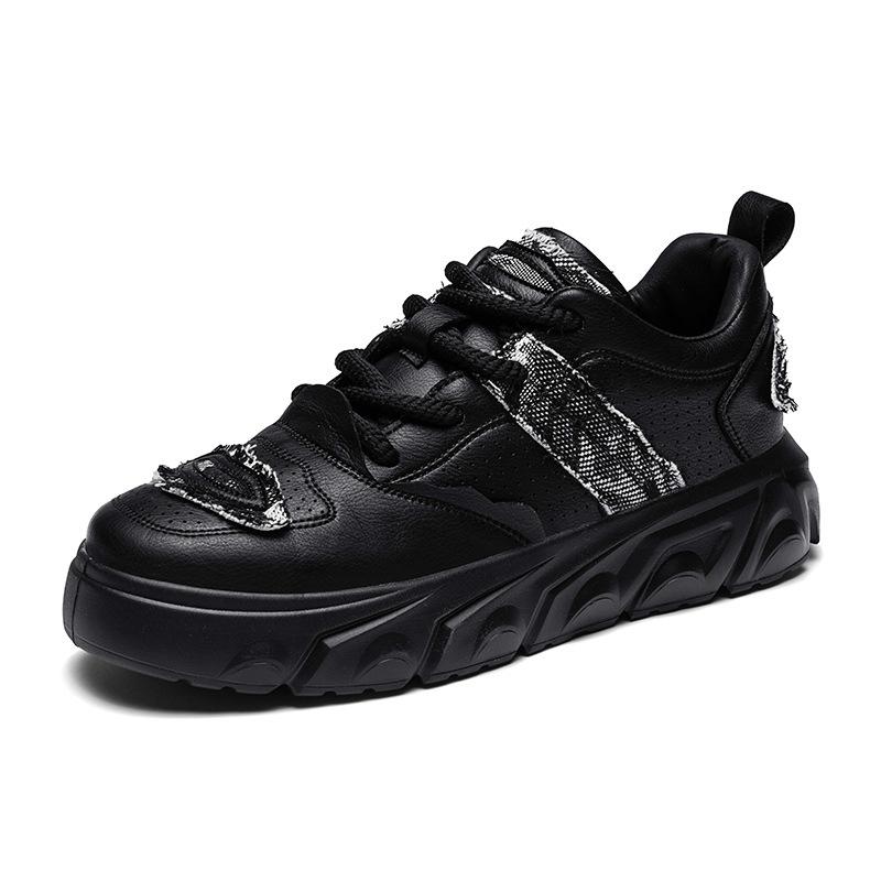 

New casual platform trendy shoes comfortable niche style shoes board shoes 39 чёрный