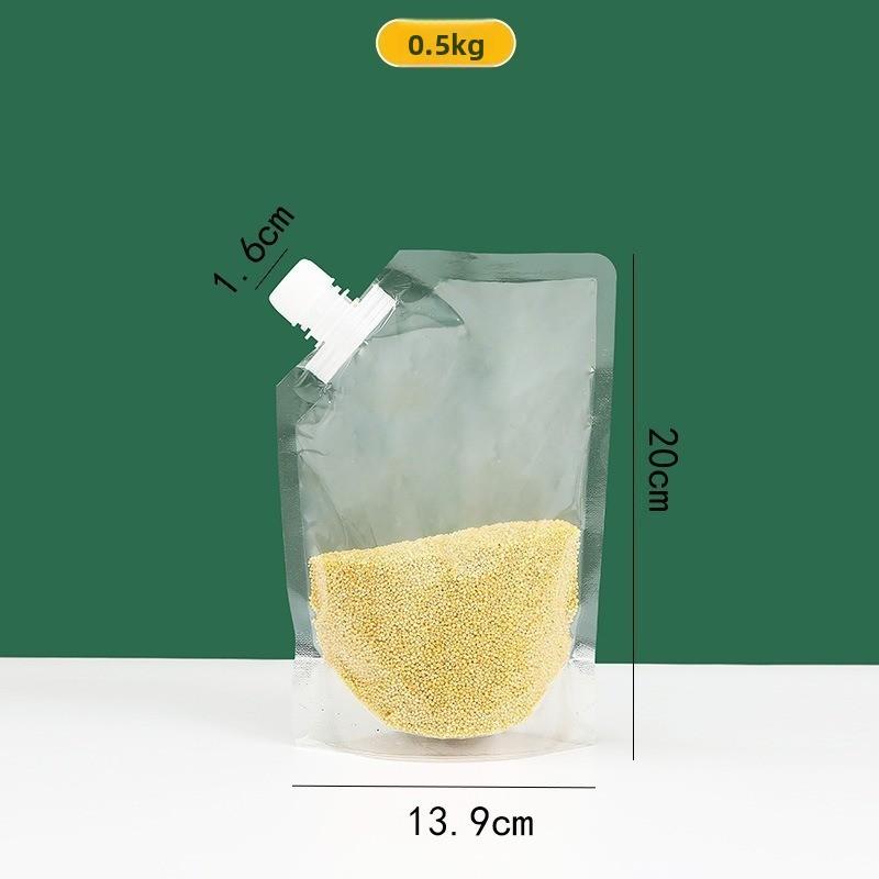 Sealed Bags for Storing Grains and Cereals, Food-grade Hand-held Spout Bags for Household Rice Packaging