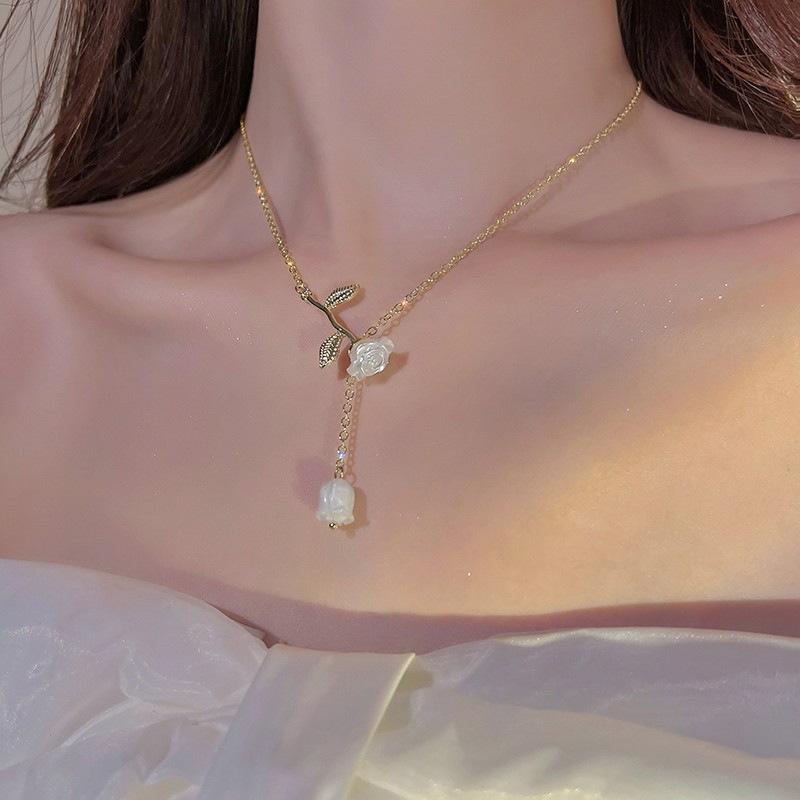 Zircon Inlaid Golden Butterfly Pendant Double Layer Necklace Women's Personality Fashion Necklace Wedding  Birthday Gifts