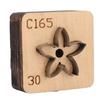 Leather Cutting Mold with Solid Wood Base Flower Shape Punching Die for Making Pendants Crafting Projects