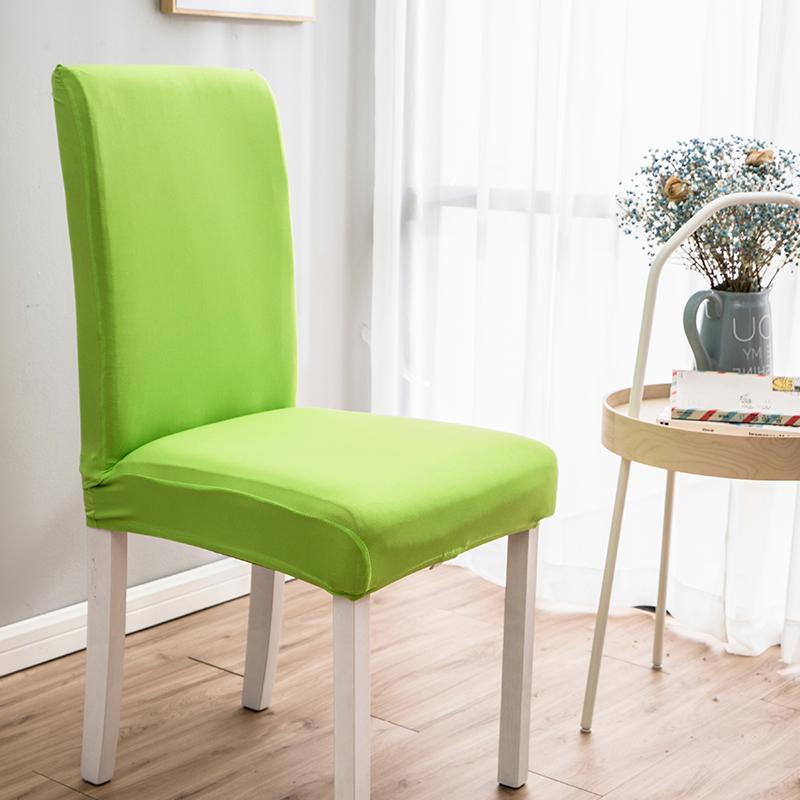 

1Pc Solid Color Elastic Dining Chair Cover Stretch Seat Case Slipcovers Chair Cover For Dining Room Wedding El Banquet Office Universal Size 1PC