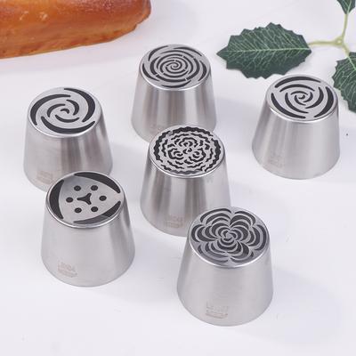1Pc Sl4/Sl12/Sl13/Sl43/Sl51/Sl57 Stainless Steel Russian Icing Piping Nozzles Diy Pastry Cake Icing Frosting Nozzles Baking Tool