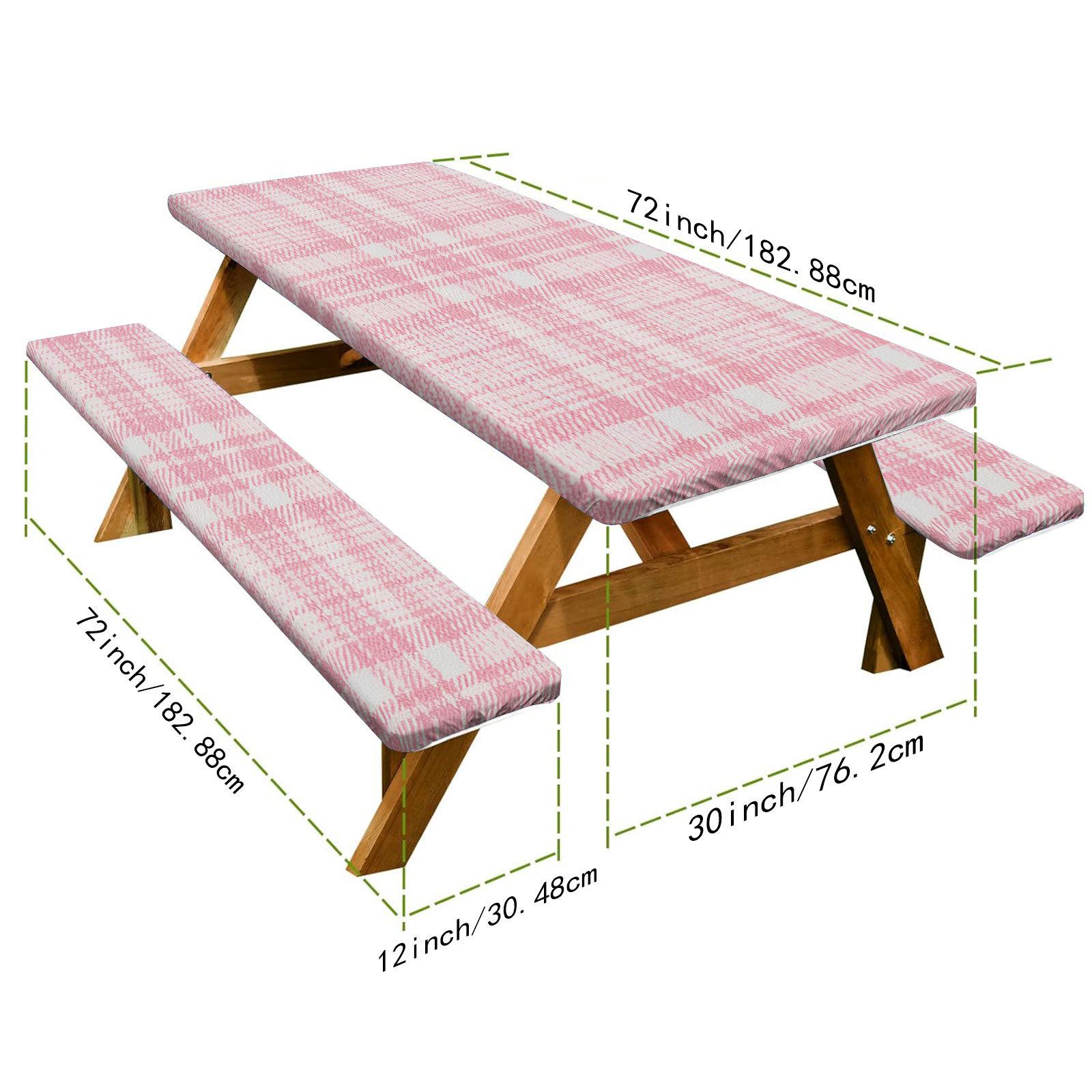 

Чехол для стола и стульев для пикника Садовый уличный защитный чехол для стола и стульев для пикника Набор из трех предметов Эластичный пылезащитный чехол для скамейки стола для пикника 76.2CM+182CM