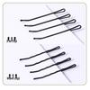 Elegant Black U-Shaped Hairpin with Barbed Waves