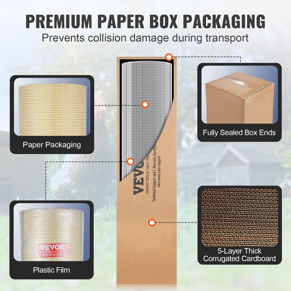 Hardware Cloth 1/4" 36in x 100ft 23 Ga Wire Mesh Roll Chicken Wire Fencing