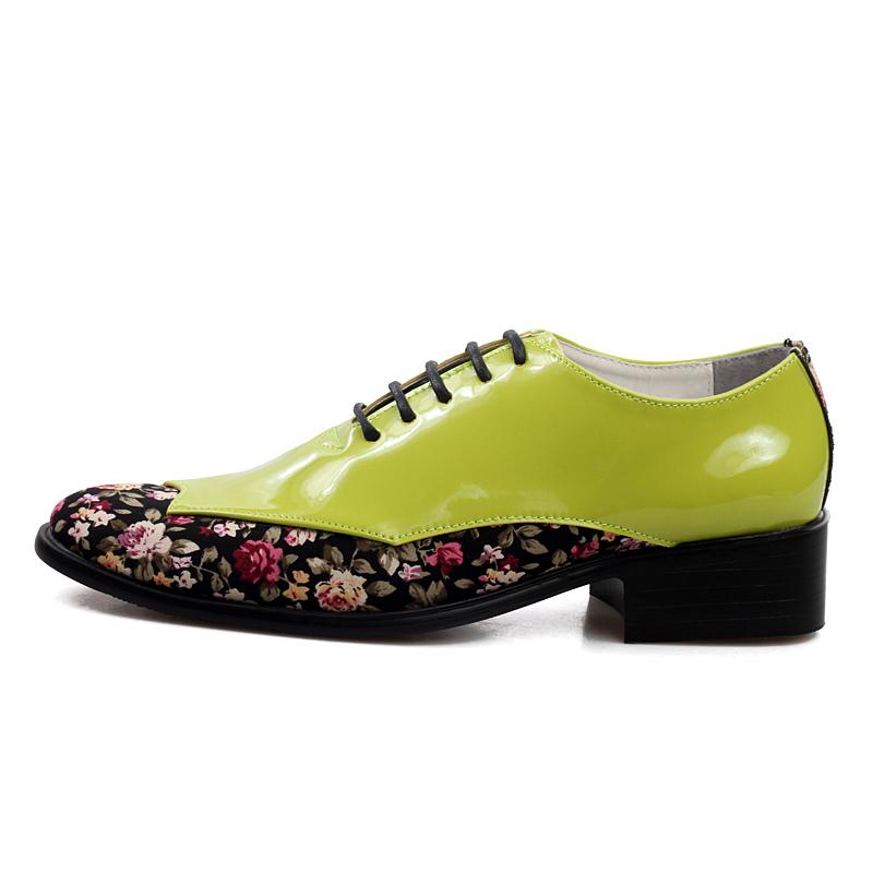 

Мода 2024 года, британский стиль, зеленые мужские повседневные кожаные туфли, модные принтованные формальные туфли-оксфорды для мужчин, дизайнерские туфли на высоком каблуке для мужчин 38