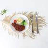 1PC Daily Decoration Light Luxury Table Mats Home Imitation Feather Texture Pattern Retro Insulation Dining Table Mat Hotel