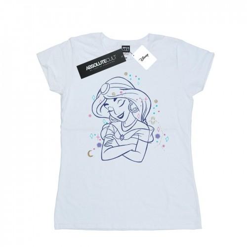 

Disney Womens/Ladies Aladdin Princess Jasmine Constellation Cotton T-Shirt XXL білий
