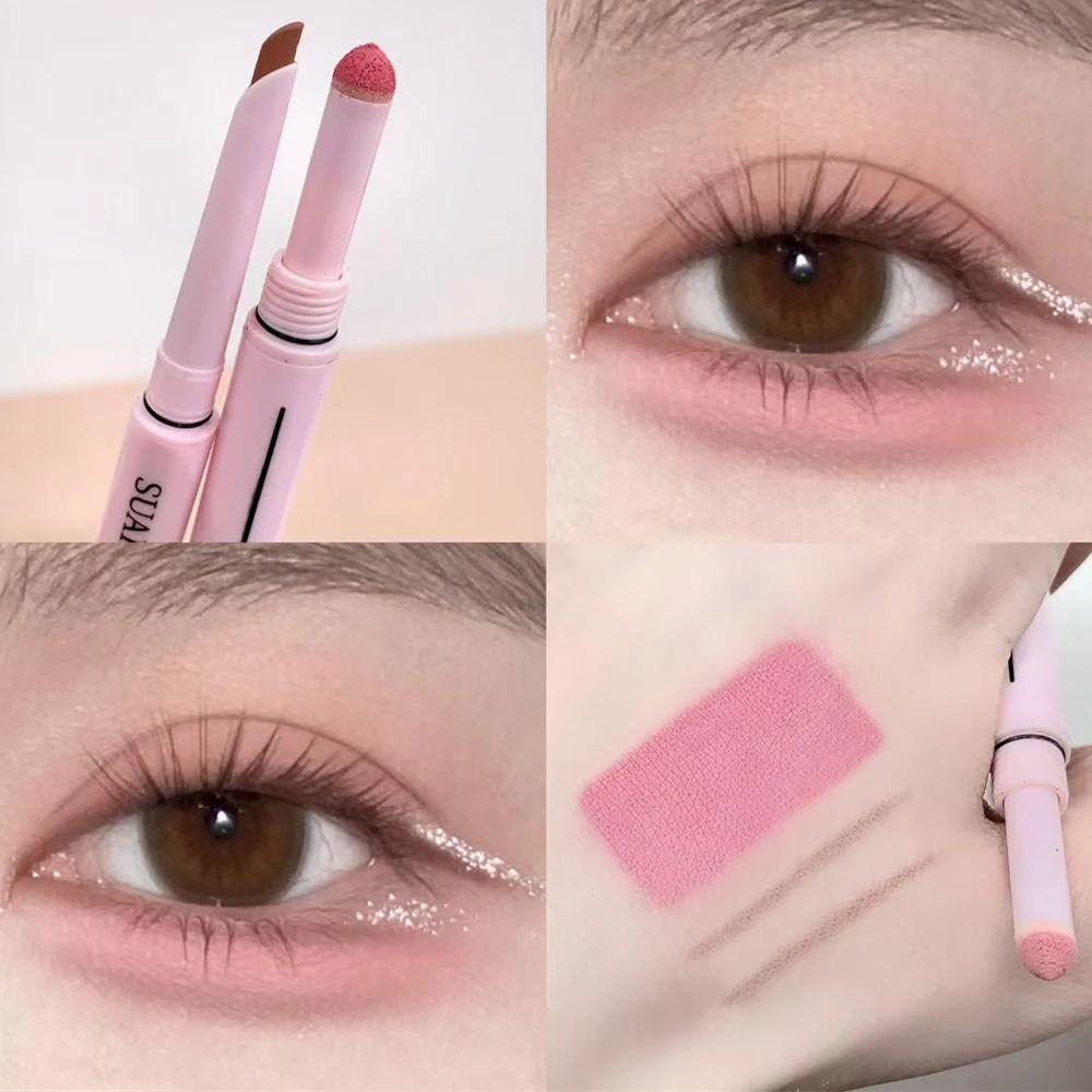 2 In 1 Glitter Matte Aegyosal Pen Brightening Highlight & Shadow Stick Dual End Eye Makeup Lying Silkworm Eyeliner Gel Pencil